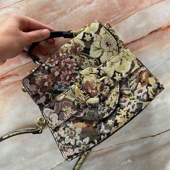 ZARA | Petite tapestry shoulder bag - Picture 8 of 14